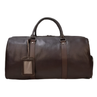 Premium Genuine Leather Gym Bag - Luxury Sports Duffle