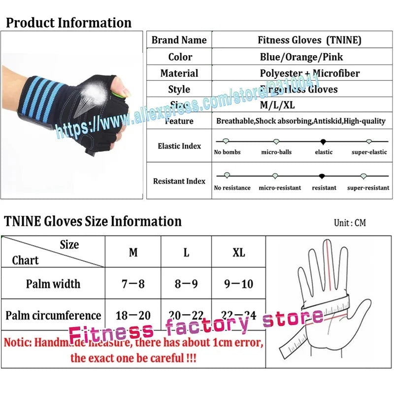 Fingerless CrossFit Training Gloves