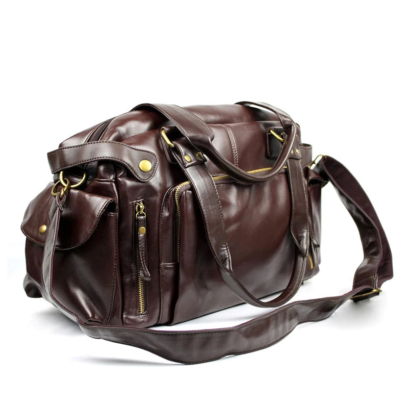 Vintage Leather Travel Duffle