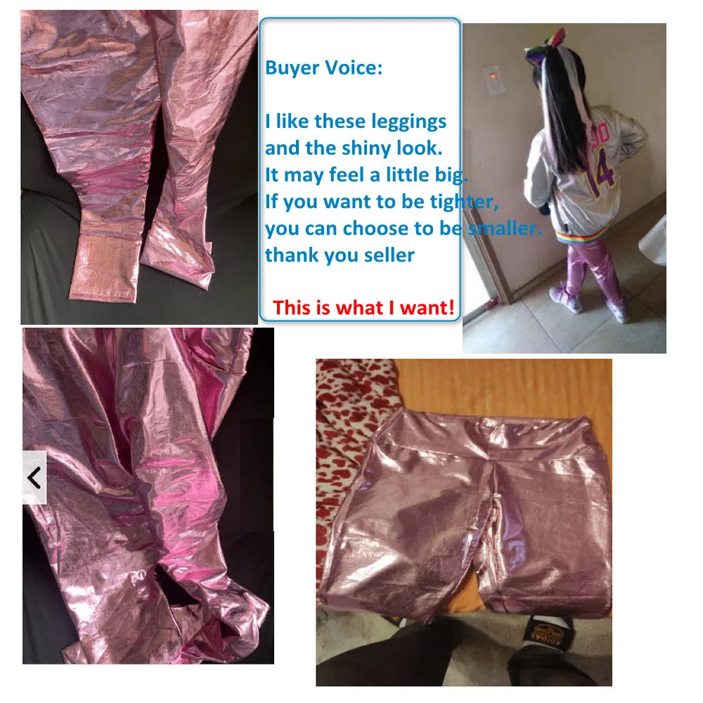 Metallic Foil Compression Leggings