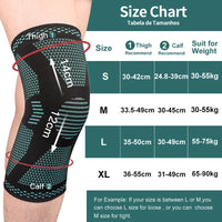 Adjustable Knee Support Straps with Pads - Universal Fit Compression Braces