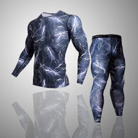 Men's Camouflage Long Sleeve Compression Shirt - Tactical Athletic Top