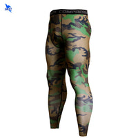 Men's Camo Compression Jogging Tights - Tactical Running Leggings
