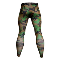 Men's Camo Compression Jogging Tights - Tactical Running Leggings
