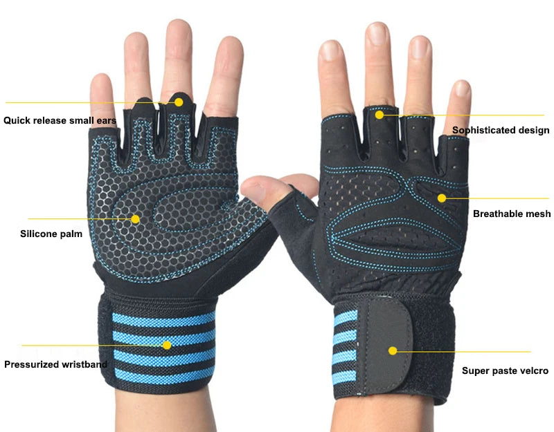 Fingerless CrossFit Training Gloves