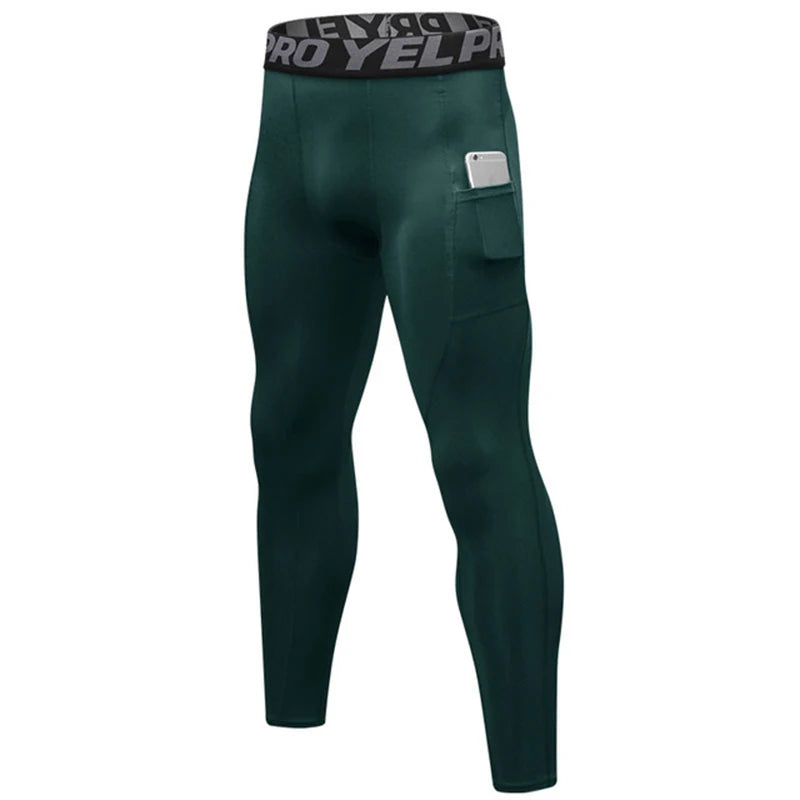 Men's Crossfit Compression Tights - Quick-Dry Bodybuilding Leggings