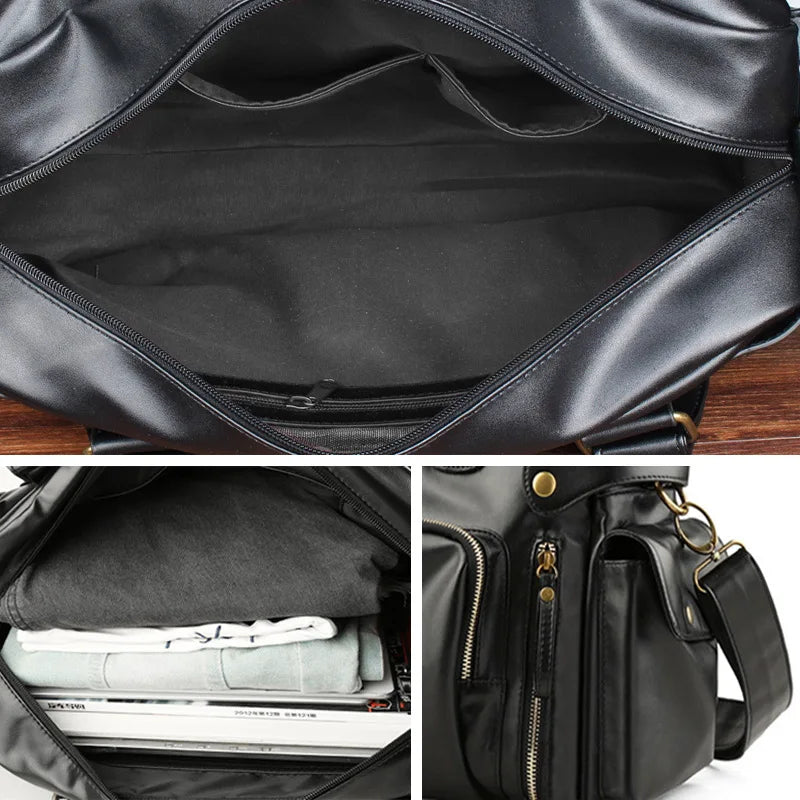 Vintage Leather Travel Duffle