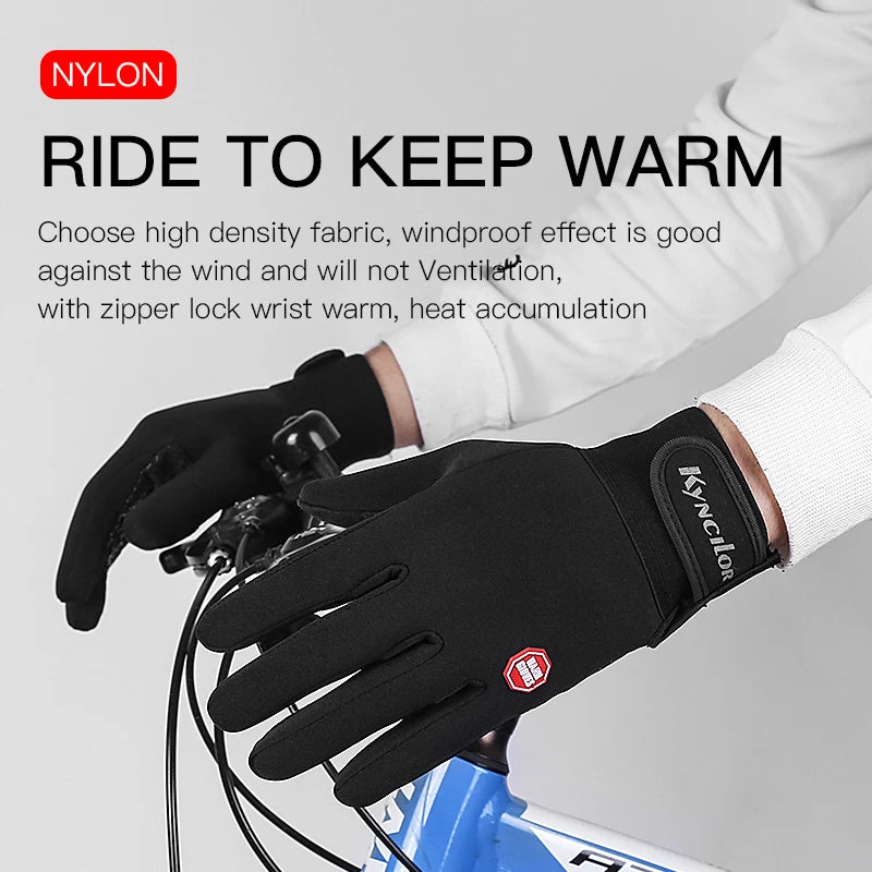 Touch Screen Cycling Gloves With Wrist Support