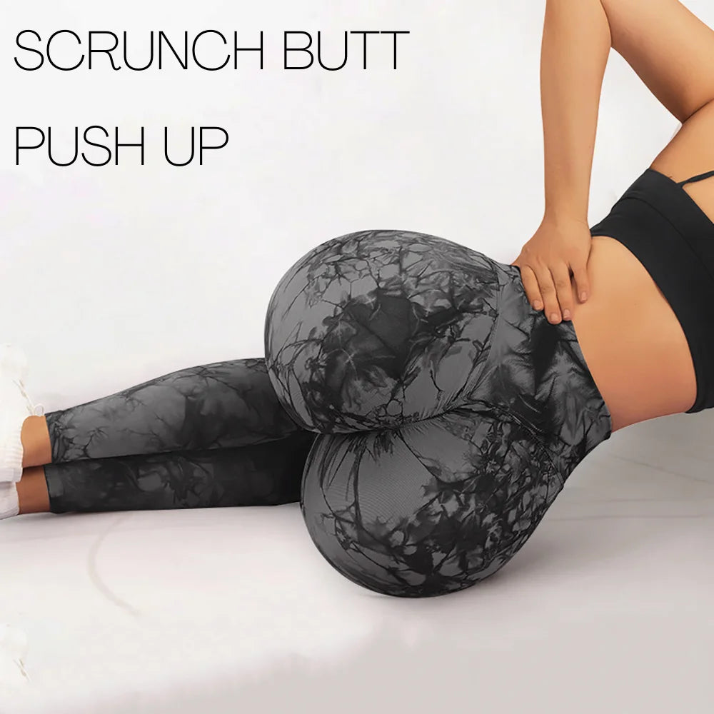 Tie-Dye Booty-Lift Fitness Leggings