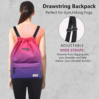 Waterproof Nylon Drawstring Backpack - 20-35L Sports Sackpack