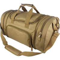 Waterproof Nylon Duffle Bag with Shoe Compartment - 21x10x13 inches