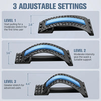 Magnetotherapy Back Stretcher - Multi-Level Adjustable Lumbar Support