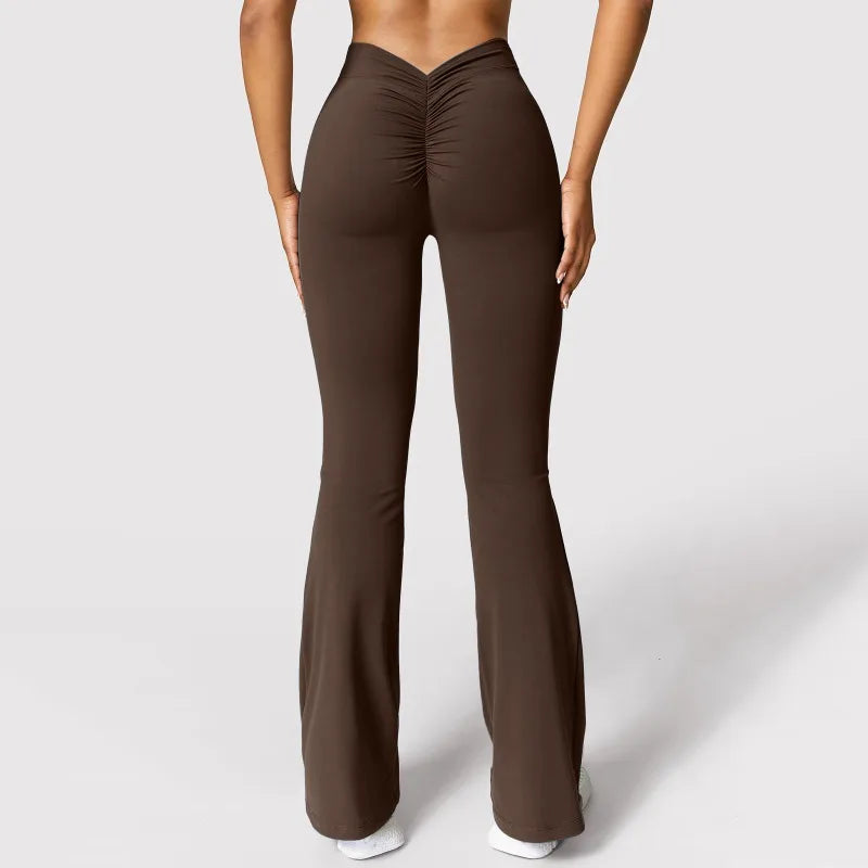 High-Waist Flare Pocket Leggings