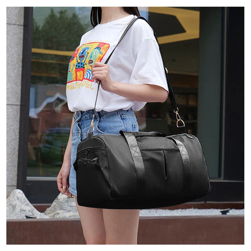 Black Shoe Compartment Duffle