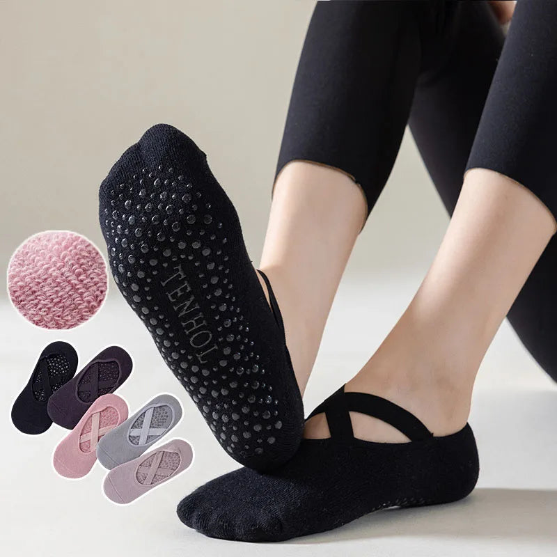Anti Slip Yoga Grip Socks