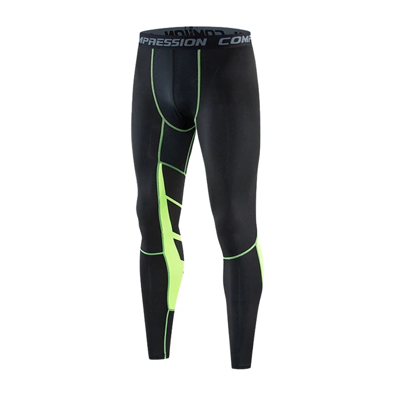 Men's Yoga Compression Fitness Tights - High-Performance Spandex Leggings