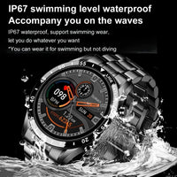 Touch Screen Stainless Steel Smart Watch - Men's Fitness Tracker with Health Monitoring