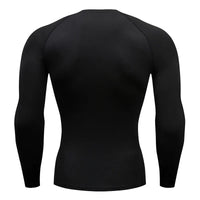 Men's Long Sleeve Compression Shirt - Breathable Casual Athletic Top