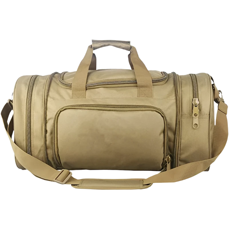 Waterproof Nylon Duffle Bag with Shoe Compartment - 21x10x13 inches