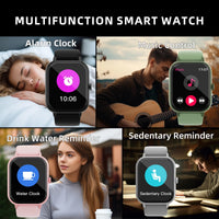 Steel Band Smart Watch with Fitness Tracker - Multi-Dial Activity Monitor