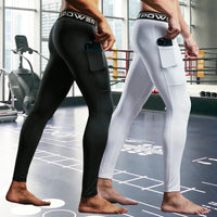 Men's Yoga Compression Fitness Tights - High-Performance Spandex Leggings