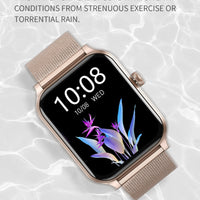 IP68 Waterproof Smart Watch for Women - Multi-Function Fitness Tracker with Heart Rate Monitor