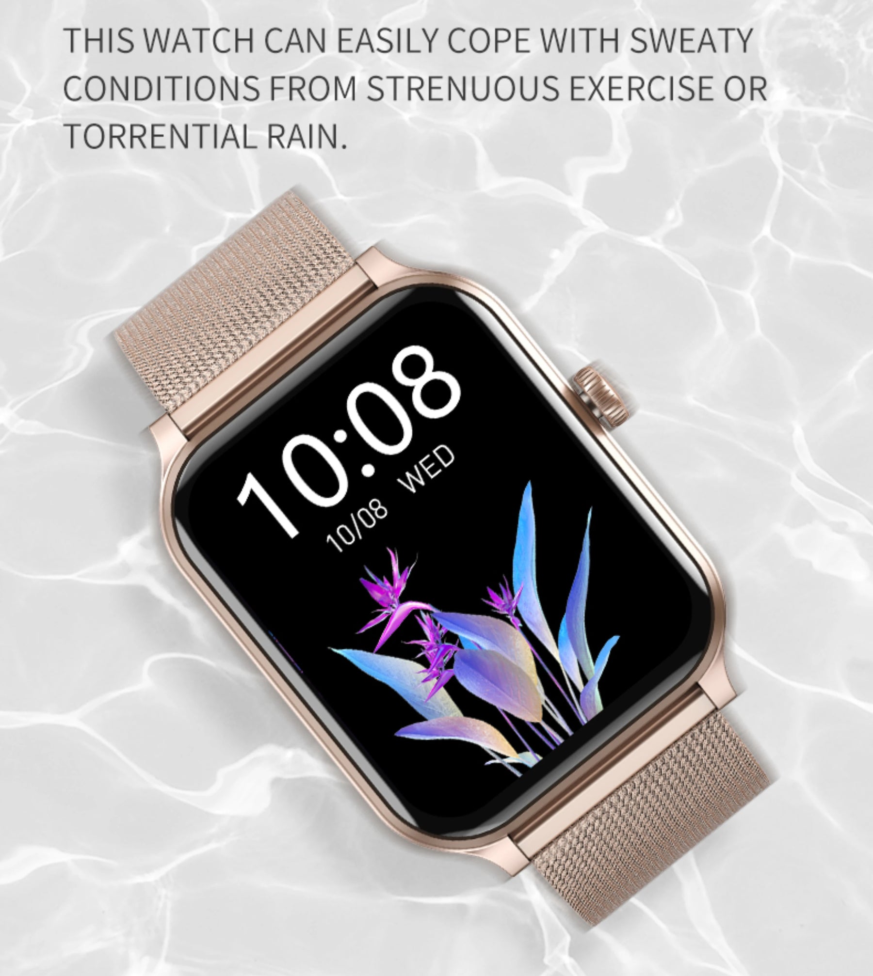 Womens IP68 Fitness Smartwatch
