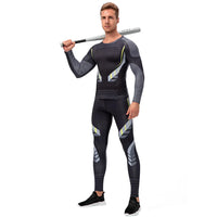 Men's Quick-Dry Fitness Sport Tights - Full-Length Running Jogging Leggings