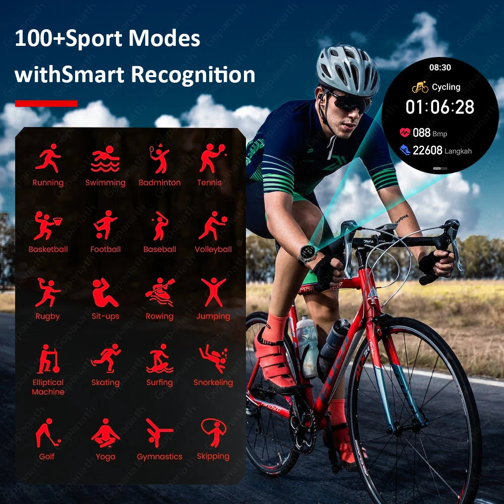 Outdoor Flashlight Fitness Smartwatch