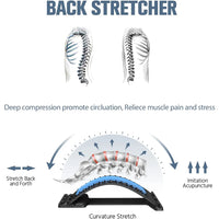 Magnetotherapy Back Stretcher - Multi-Level Adjustable Lumbar Support
