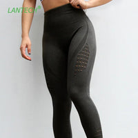 Seamless High-Waist Fitness Leggings - Women's Compression Tights for Yoga & Training