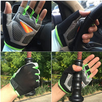 Breathable Half Finger Gym Gloves - Premium Nylon Training Gloves for Cycling & Fitness
