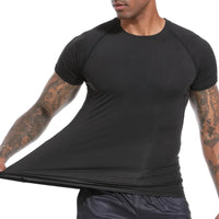 Men's Quick Dry Running Compression Top - Performance Athletic Shirt