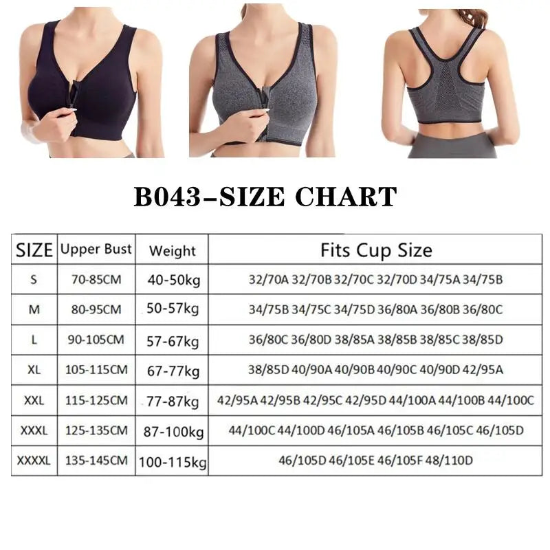 Seamless Front-Zip Sports Bra