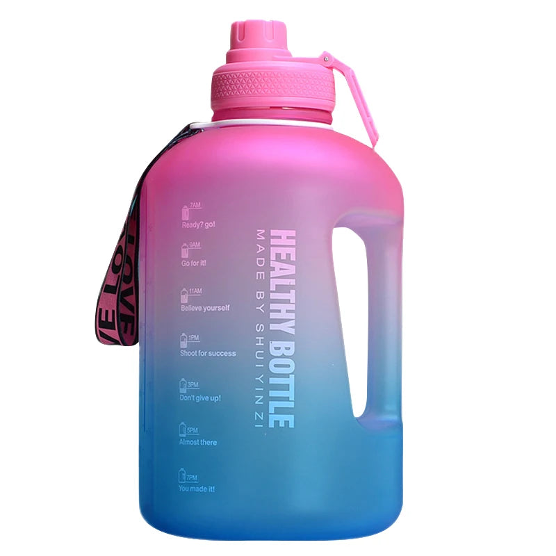 2.2L Gradient Water Bottle - Large Capacity Sports Hydration Bottle
