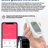 Blood Pressure Monitoring Bluetooth Smart Watch - Fitness Tracker with Health Metrics