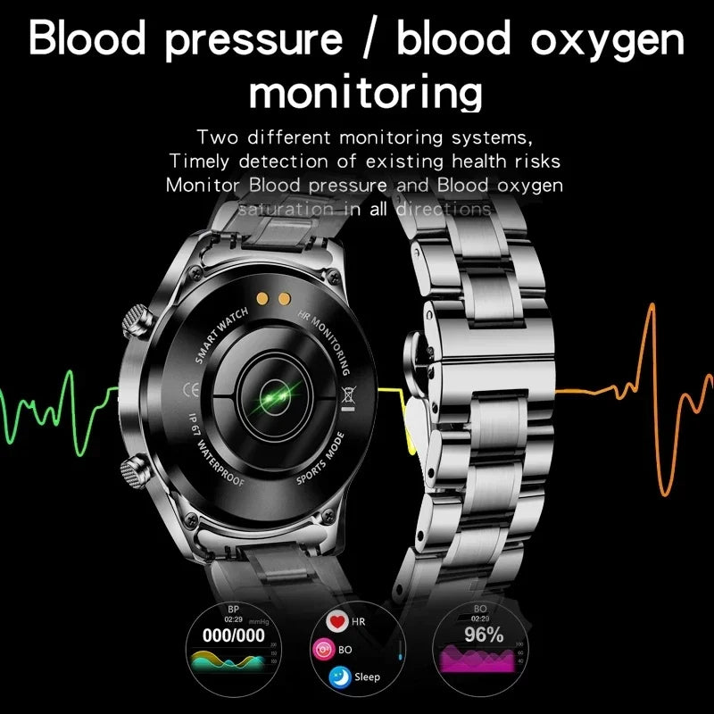 Stainless Steel Touchscreen Fitness Watch