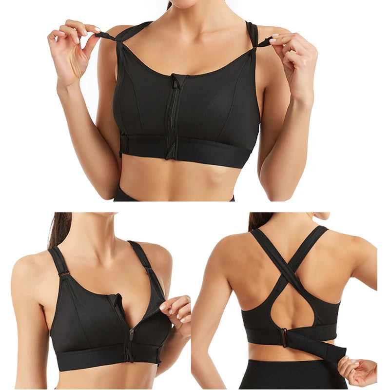 Shockproof Zip Sports Bra