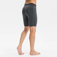 Men's Quick-Dry Crossfit Compression Tights - 2-in-1 Gym Shorts with Pocket