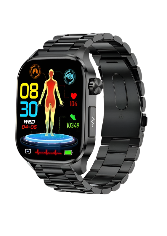 Blood Pressure Monitoring Bluetooth Smart Watch - Fitness Tracker with Health Metrics
