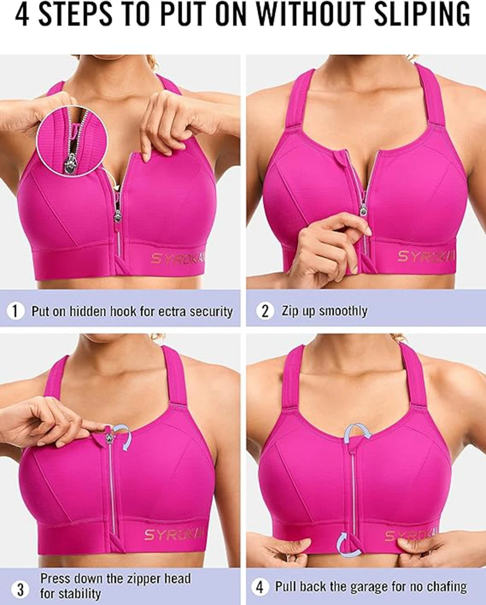 Adjustable Padded Racerback Bra