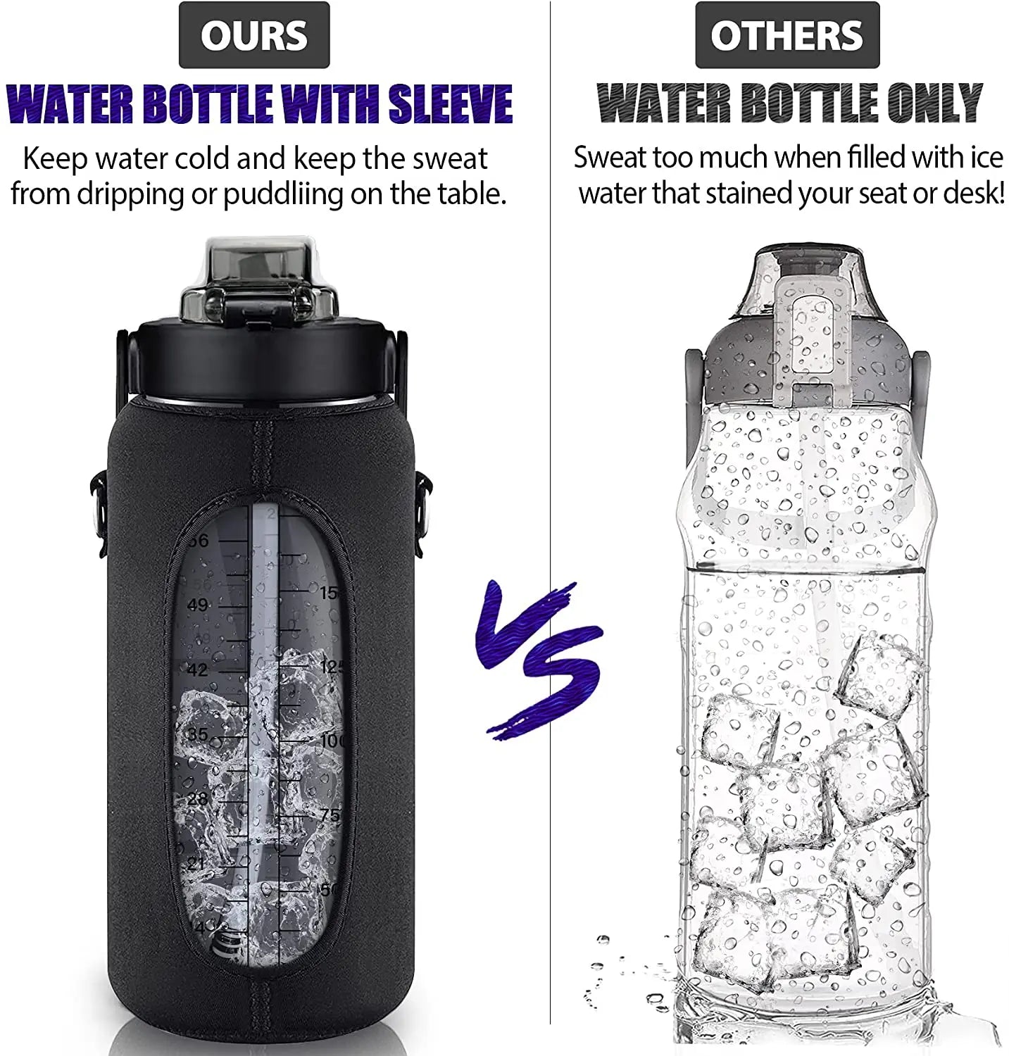 Half Gallon Motivational Water Bottle