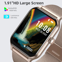 IP68 Waterproof Smart Watch for Women - Multi-Function Fitness Tracker with Heart Rate Monitor