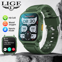 Sporty Smart Watch - Multi-Function Fitness Tracker with Steel Band