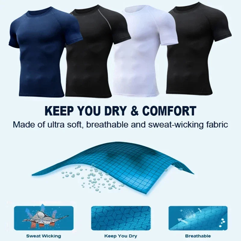 Quick-Dry Running Compression Shirt