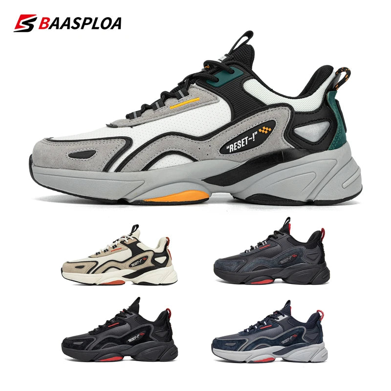 Microfiber Leather Running Shoes