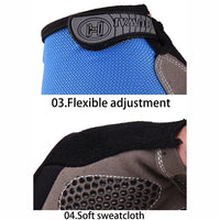 Half Finger Sports Gym Gloves - Breathable Cycling & Training Gloves with Padded Palm