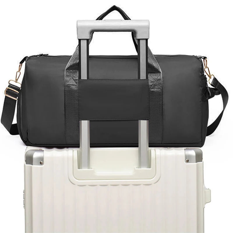 Black Shoe Compartment Duffle