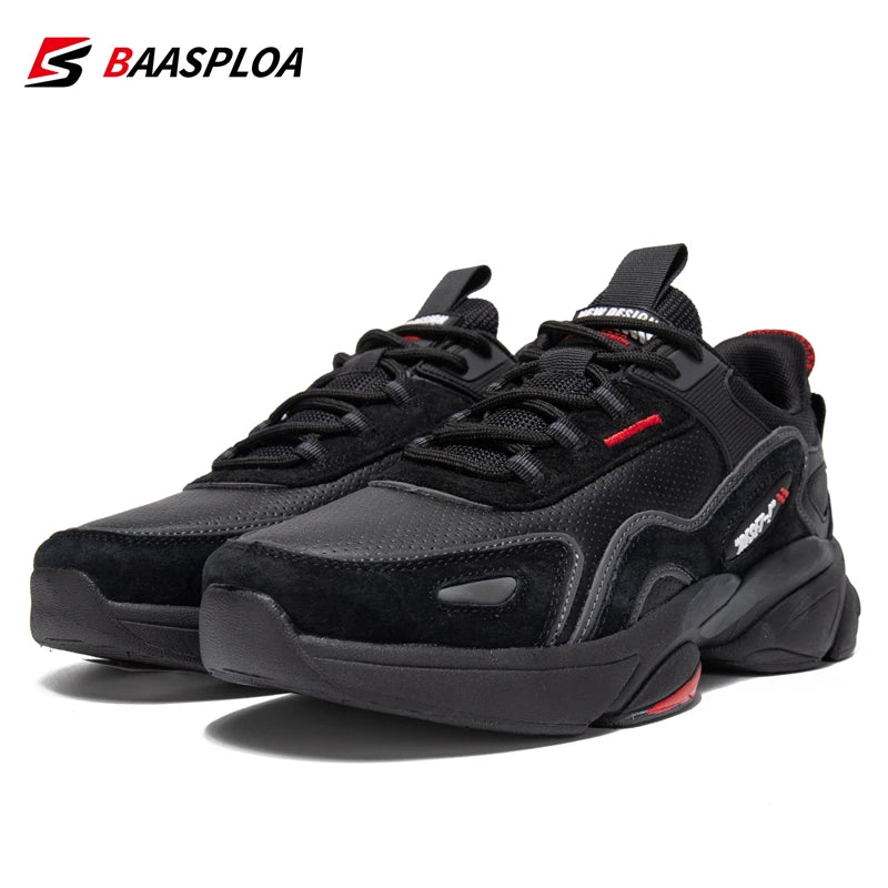 Microfiber Leather Running Shoes