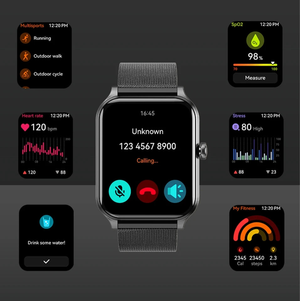 Womens IP68 Fitness Smartwatch